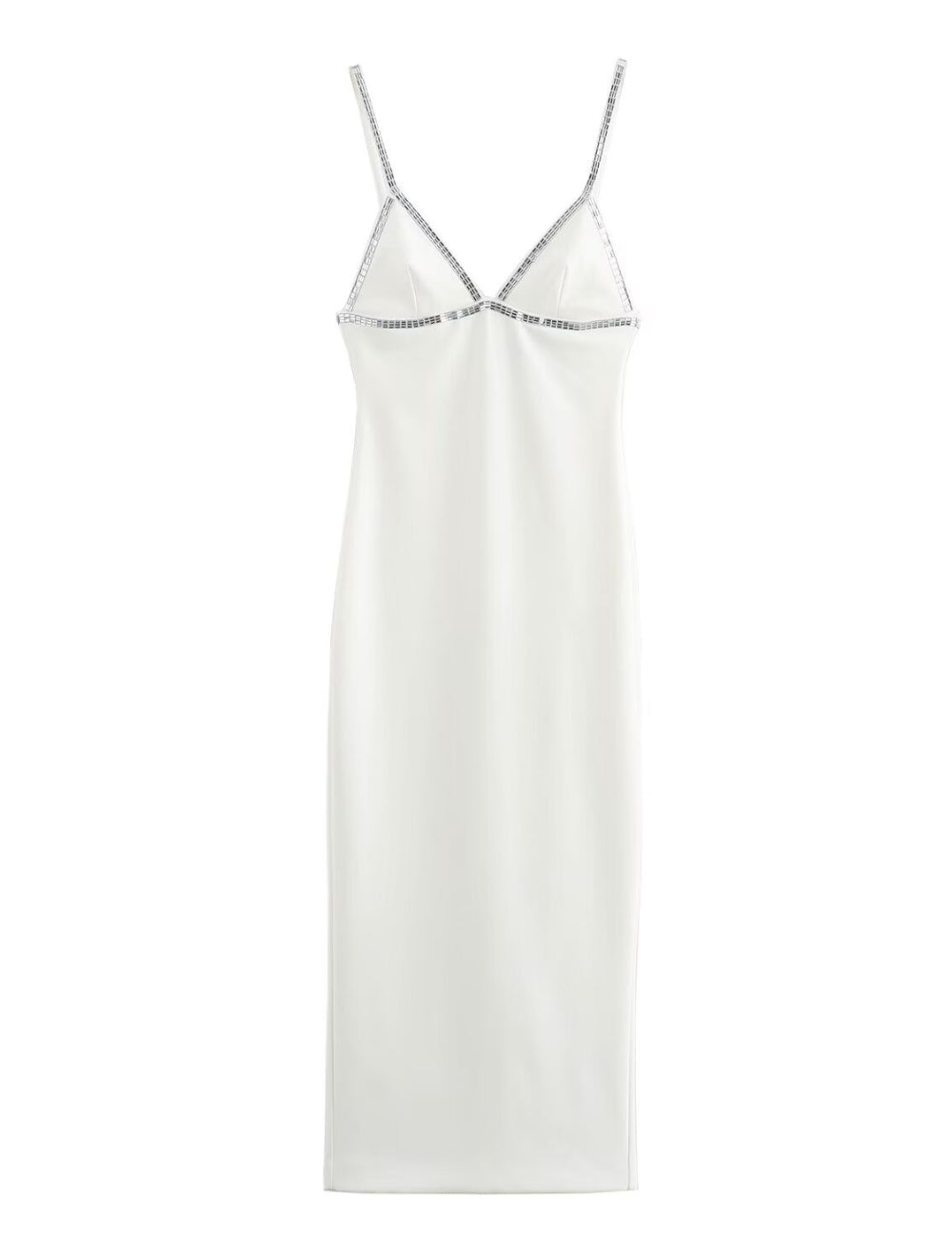 Trendy White Spaghetti Strap Maxi Dresses DP25D442