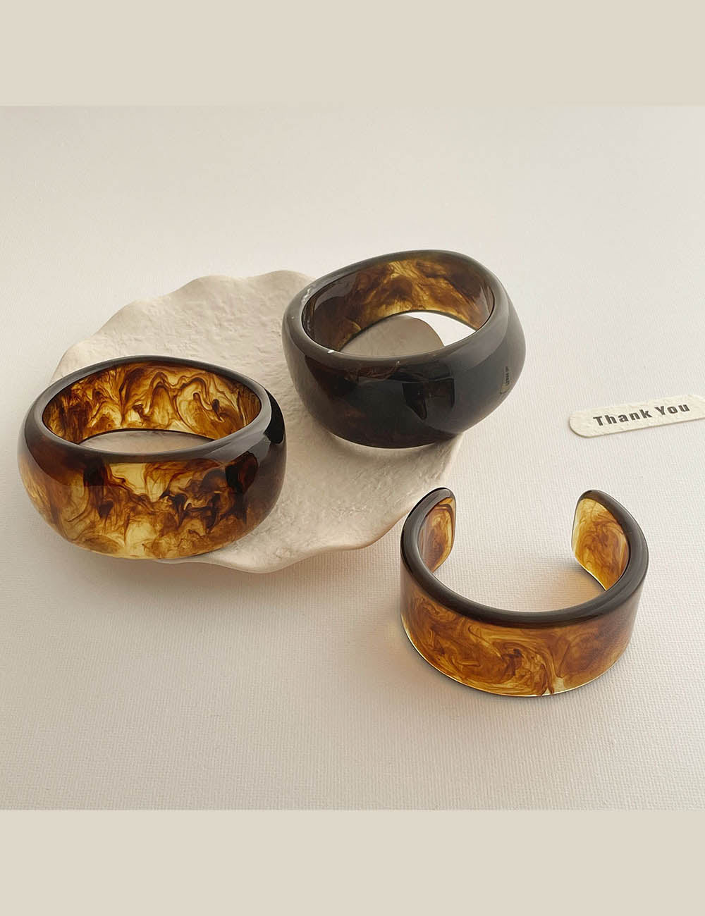 Wide Vintage Tiedye Acrylic Bracelets DP25D635