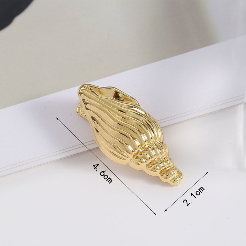 Minimalist Starfish Shell Gold Plated Hair Claw MK2MBEP6W6HCP369
