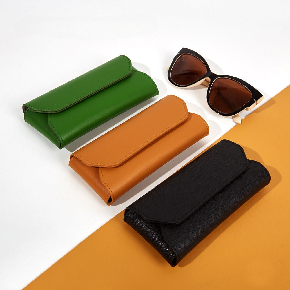 Leather Solid Color Protective Eyeglasses Case DP25B923