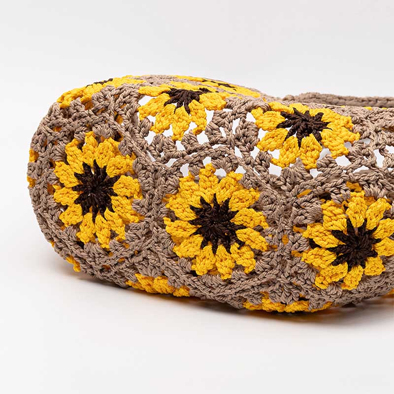 Flower Crochet Beach Bag - DippedShop Wholesale - #7875