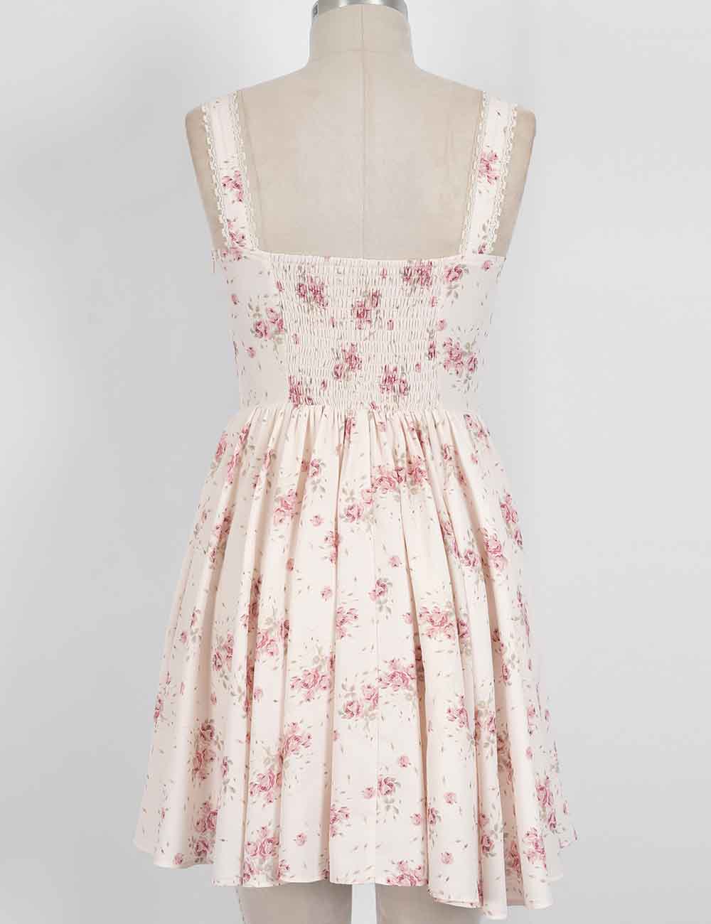 Floral Midi Corset Dress - DippedShop Wholesale - #2931