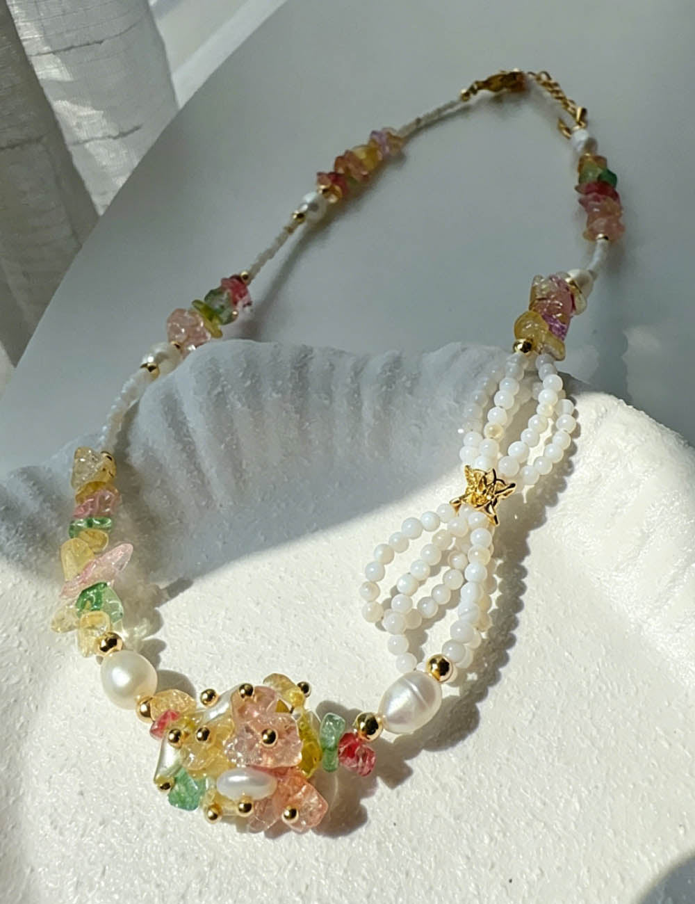 Vintage Pearl Bow Necklace - DippedShop Wholesale - #9187