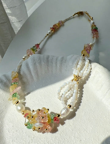 Vintage Pearl Bow Necklace - DippedShop Wholesale - #9187