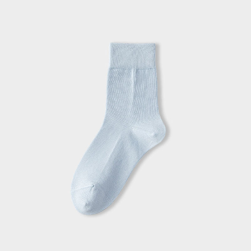 Solid Cotton Crew Socks - DippedShop Wholesale - #6883