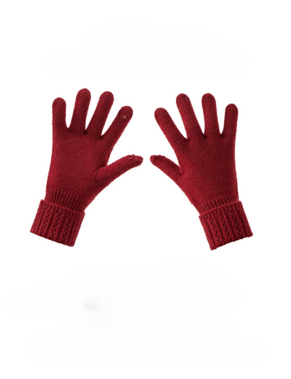 Solid Color Split Finger Simple Knit Glove DPG2801