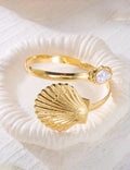 Chunky Gold Plated Shell Pearl - DippedShop Wholesale - #1059