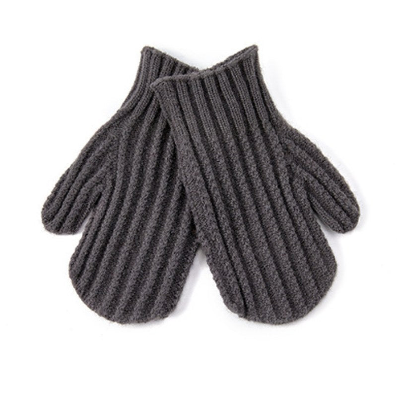 Cute Solid Color Ribbed Simple Knit Gloves DPG2807