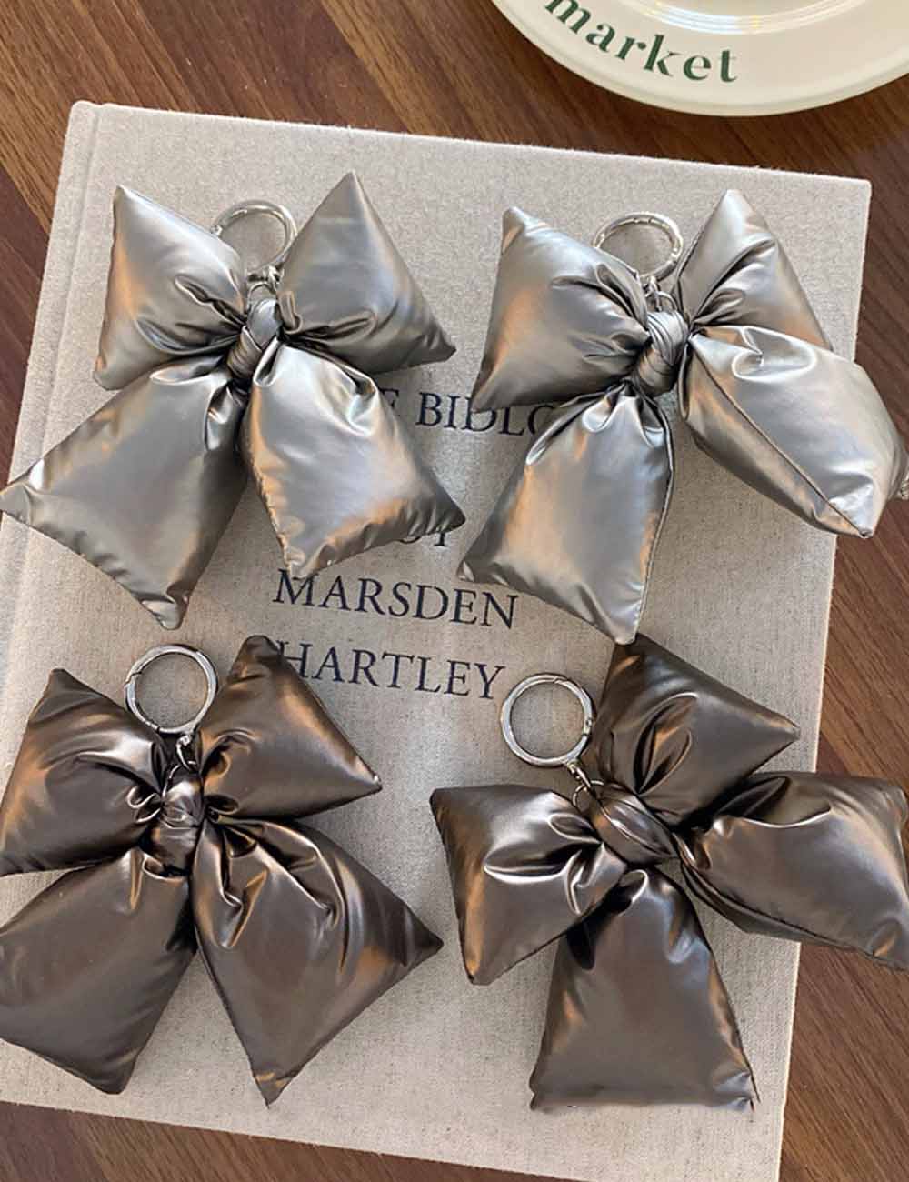Elegant Solid Color Bow Knot Bag Charm DP25F593