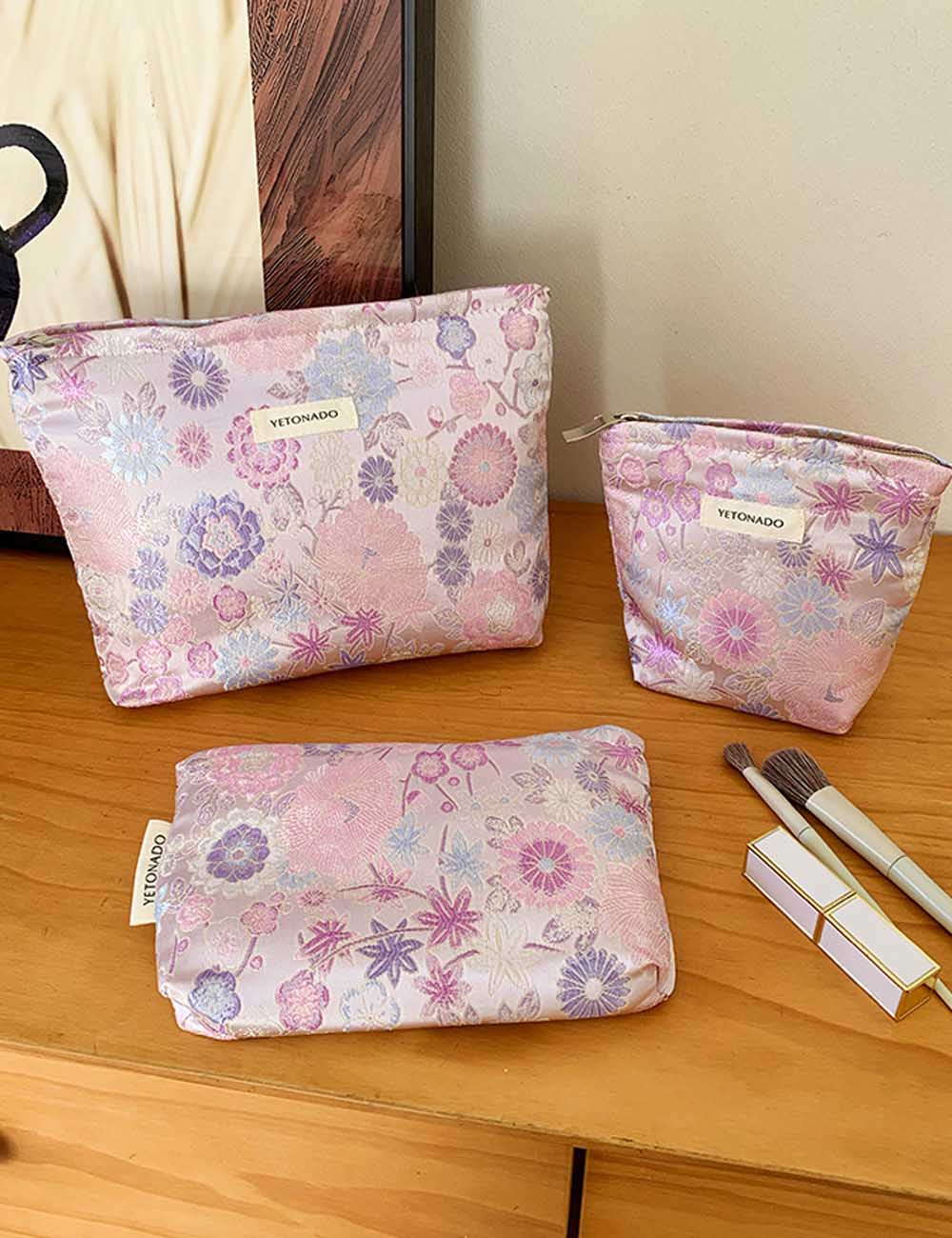 Minimalist Floral Travel Cosmetic Bag - DippedShop Wholesale - #4451