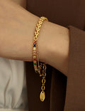 Chunky Colorful Zirconia Bracelet - DippedShop Wholesale - #1139