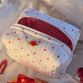 Heart Print Makeup Bag - DippedShop Wholesale - #7379