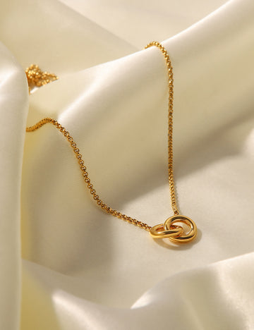 Loop Pendant Simple Elegant Necklace DPJN0826
