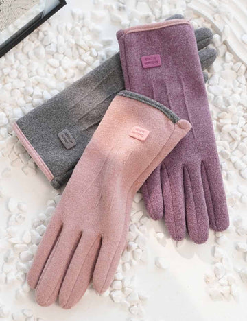 Winter Soft Windproof Thick Fleece Thermal Gloves FP25G714
