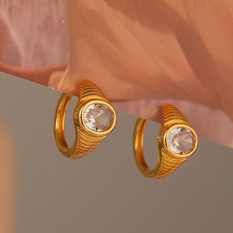 Gold Plated Hoop Earrings - DippedShop Wholesale - #6755