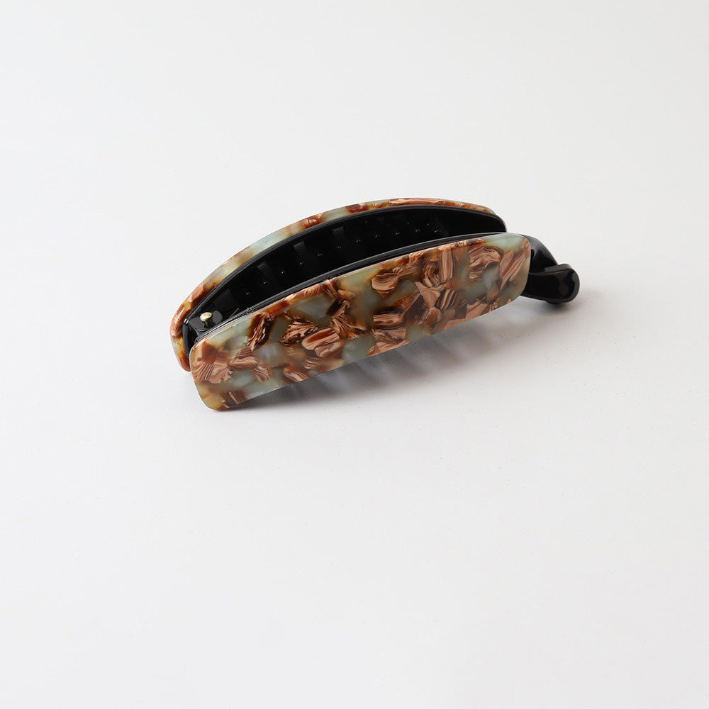 Vintage Leopard Pattern Acetate Banana Hair Clip 8AS6HCP391L
