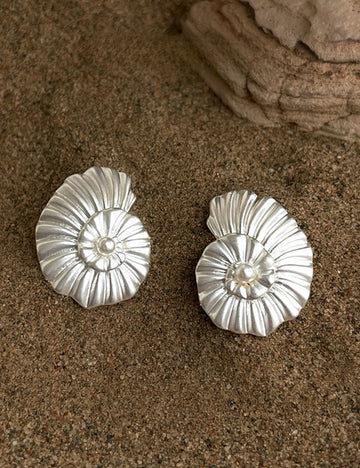 Electroplated Conch Stud Earrings - DippedShop Wholesale - #5635