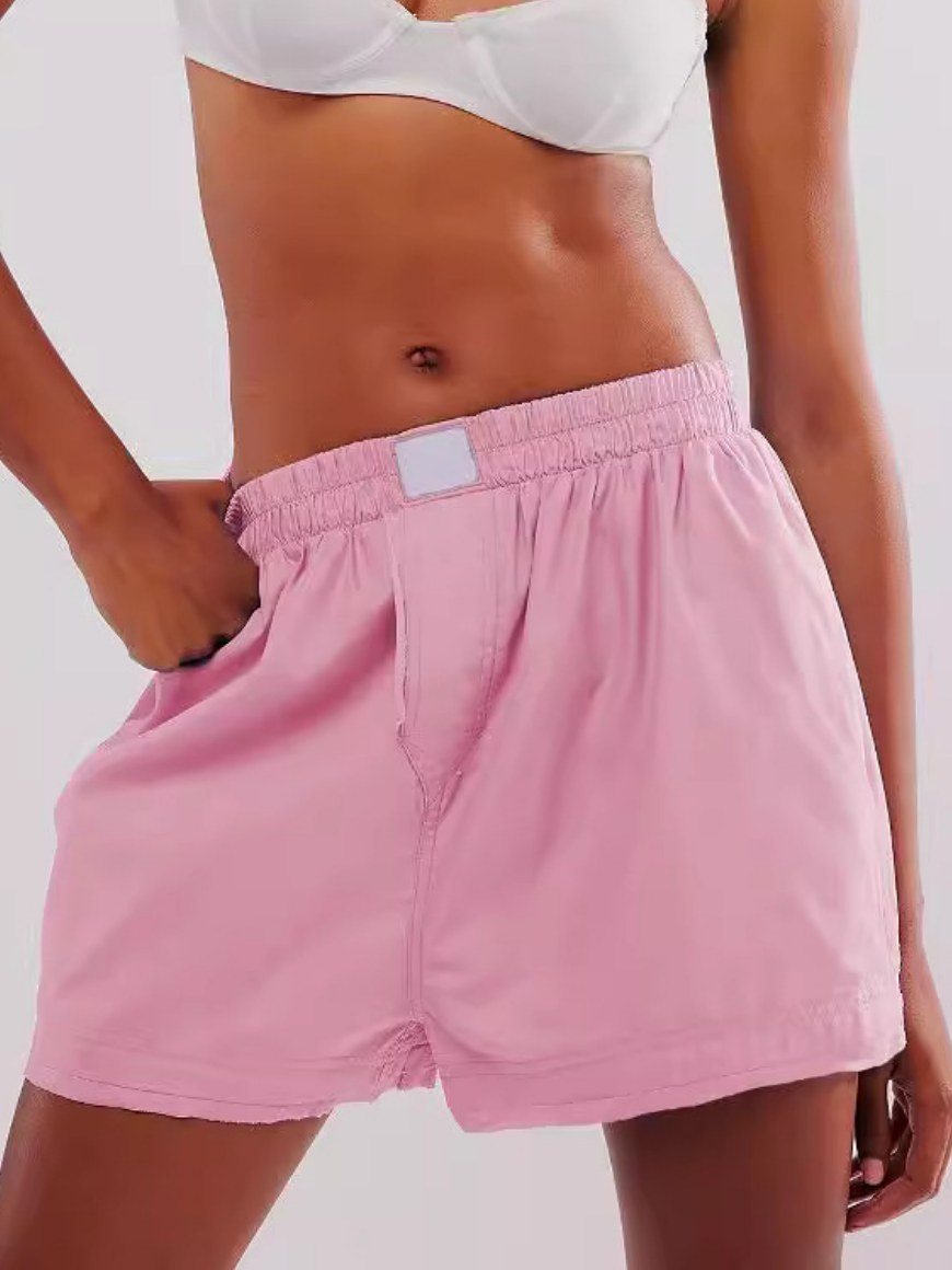 Solid Color Loose Pockets Shorts DP25B641