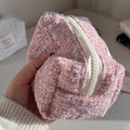 Luxury Tweed Cosmetic Bag - DippedShop Wholesale - #8995