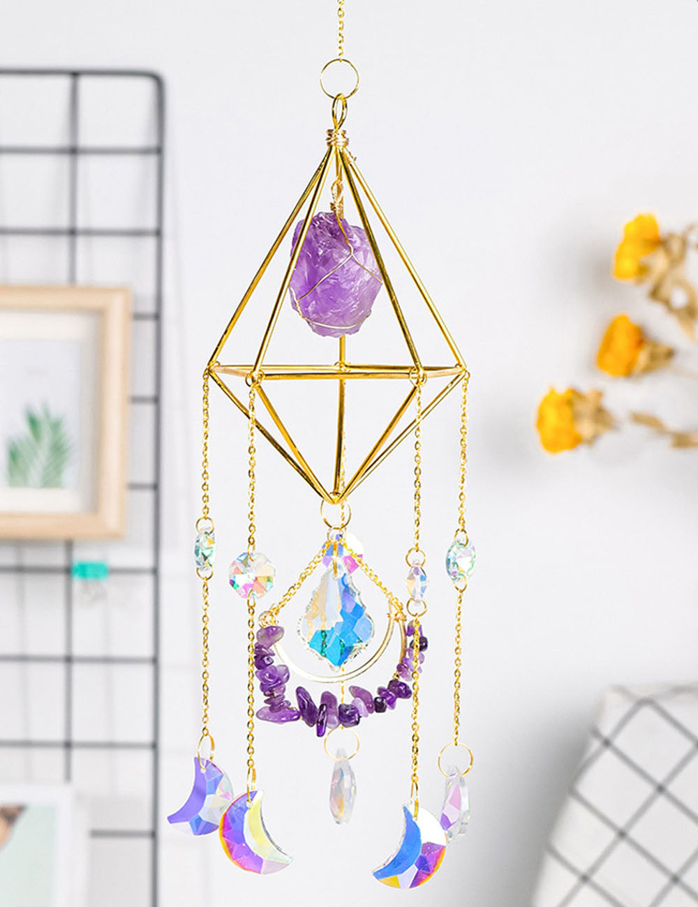 Crystal Geometric Suncatcher - DippedShop Wholesale - #3267