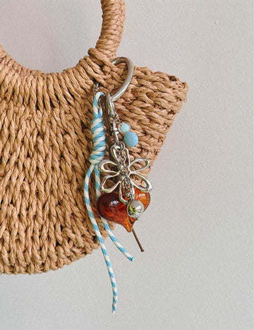 Hollow Out Flower Heart Pendant Bag Charm DP25H626