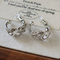 Chunky Gold C-Stud Earrings - DippedShop Wholesale - #1491