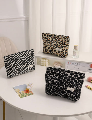 Leopard Zrbra Jacquard Simple Cosmetic Bag DPB1014