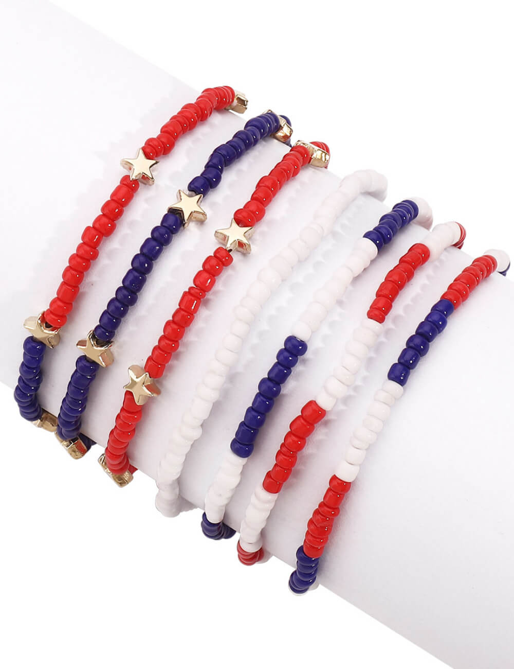 Simple Color Block Layered Beaded Bracelet DP25D531