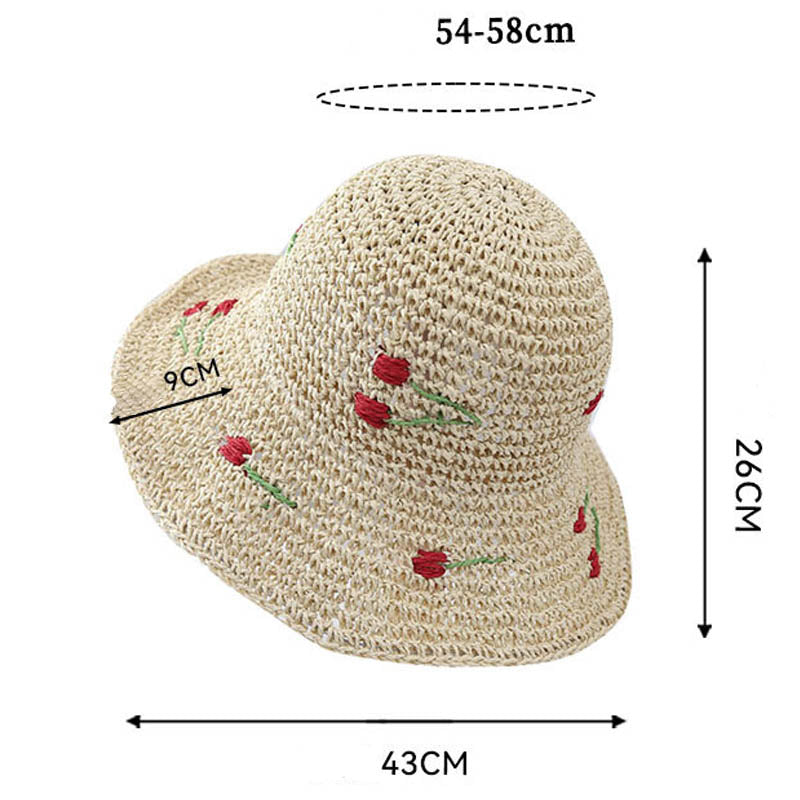 Cherry Crochet Foldable Hat - DippedShop Wholesale - #0067