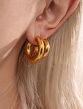 Minimalist Gold Plated C-Shape - DippedShop Wholesale - #7459