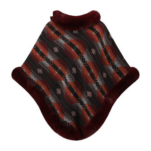Faux Fur Poncho Cape - DippedShop Wholesale - #4195