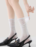 Minimalist Pearl Crew Socks - DippedShop Wholesale - #5587