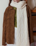 Vintage Chunky Cable Scarf - DippedShop Wholesale - #3875