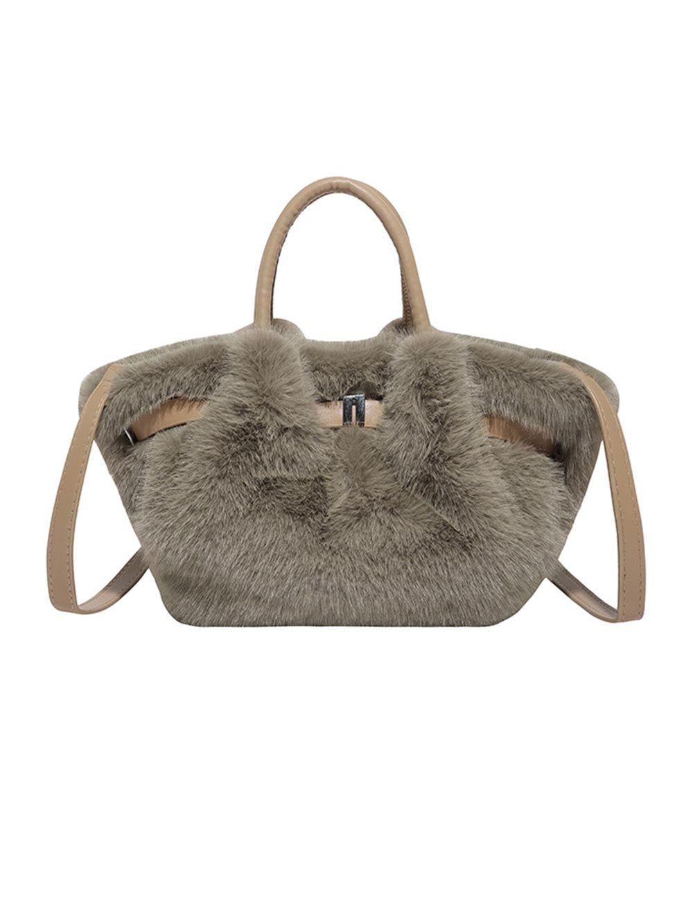 Soft Faux Fur Fluffy Tote Shoulder Bag DP25G656
