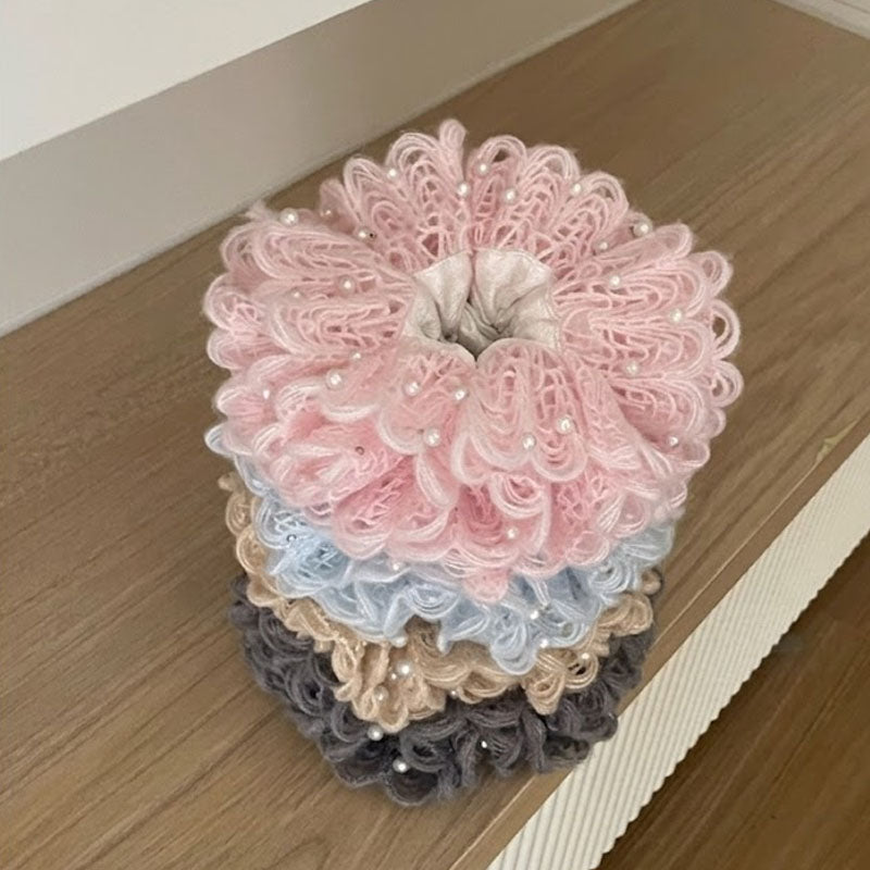 Pearl Plush Elastic Scrunchie - DippedShop Wholesale - #5987