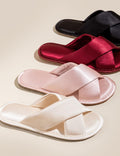 Solid Satin Slide Slippers - DippedShop Wholesale - #0339