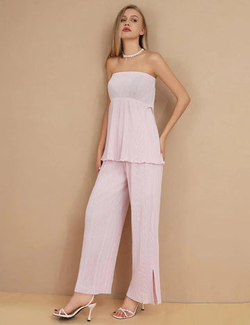 Flowy Strapless Top and Pants - DippedShop Wholesale - #2323