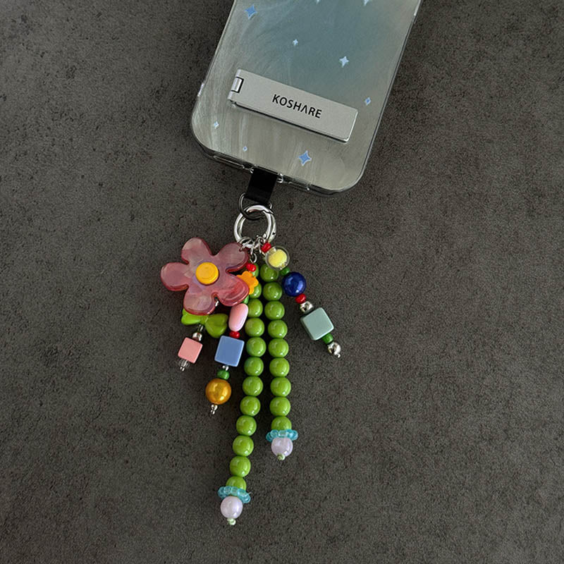 Flower Beaded Tassel Charm - DippedShop Wholesale - #4243