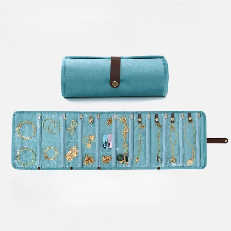 Stylish Solid Color Velet Jewelry Organizer Bag 8CW6BOB298L