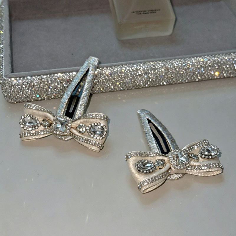 Sparkly Rhinestone Bow Clip - DippedShop Wholesale - #4819