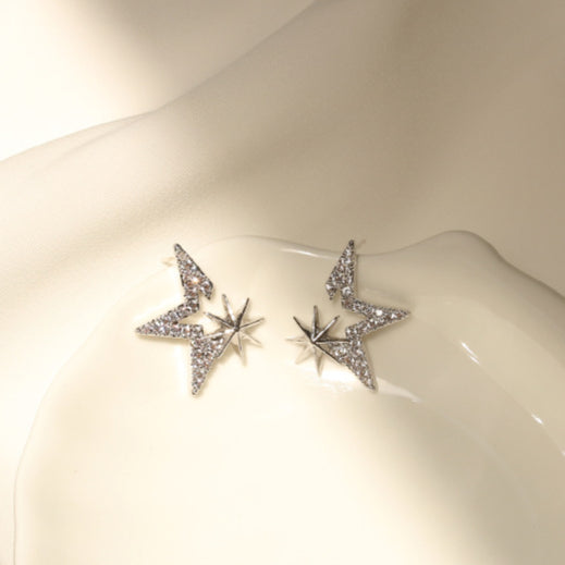 Punk Rhinestone Star Earrings DPJE34