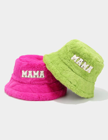 Soft Fuzzy Embroidered Winter Bucket Hat DP25F655