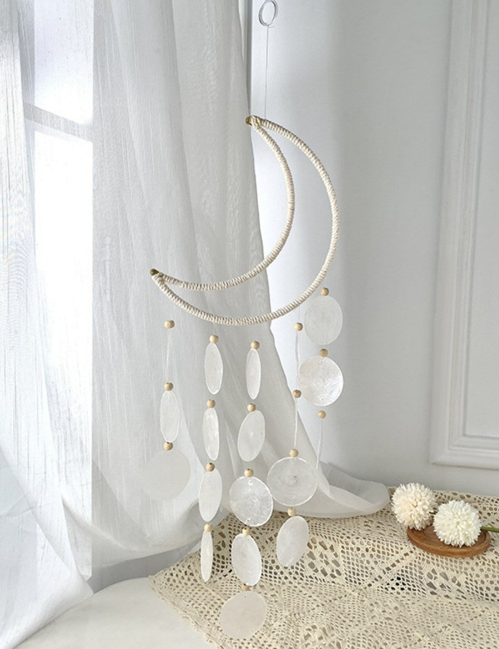 2+Simple Moon Shell Suncatcher Hangings DPH1914