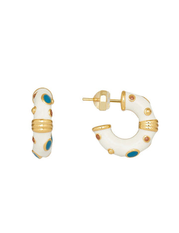 Vintage Enamel Drip Glaze Hoop Earrings DP25E724