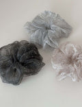 Rhinestone Organza Hair Scrunchie - DippedShop Wholesale - #7795