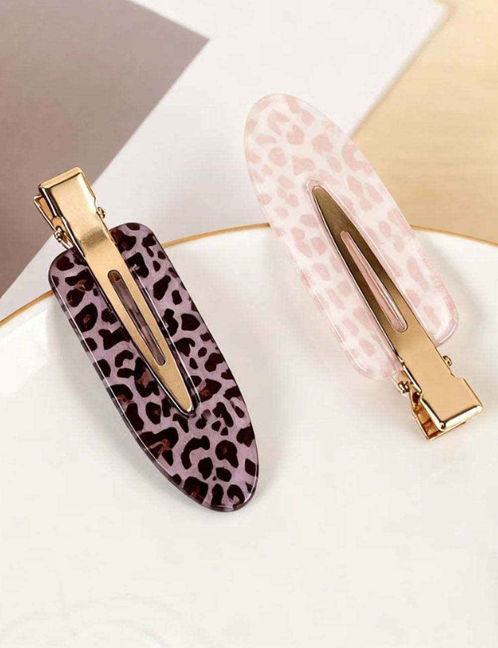 Leopard Print Hair Clip - DippedShop Wholesale - #2515