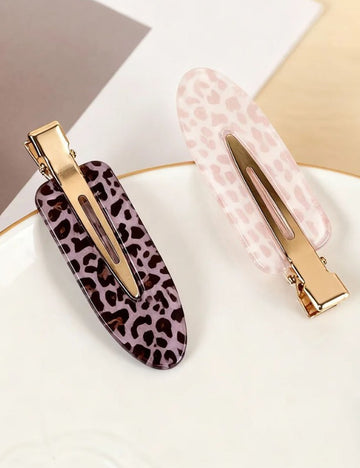 Leopard Print Hair Clip - DippedShop Wholesale - #2515