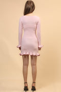 Floral Slim Knit Mini Dress - DippedShop Wholesale - #2355