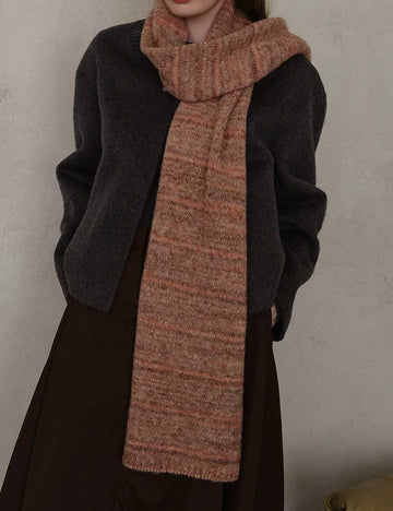 Vintage Winter Wool Blend Knit Warm Scarf DP25F629