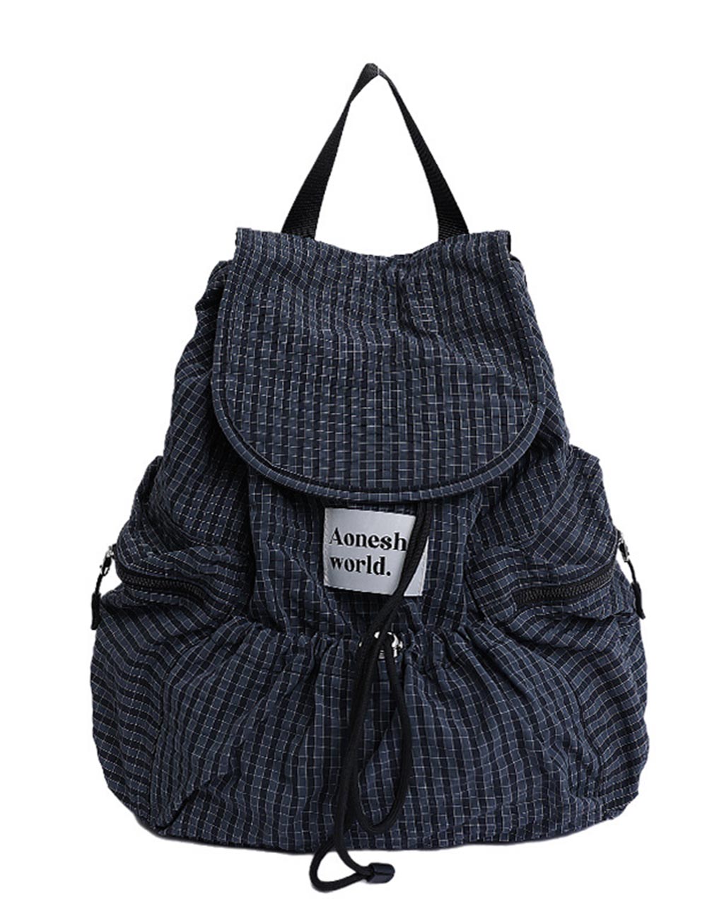 Casual Plaid Drawstring Large Capacity Backpack DP25E922